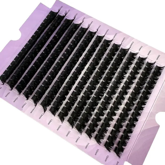 Extension de cils en grappe 224 pièces 160D Style naturel cils individuels paquets de cils segmentés