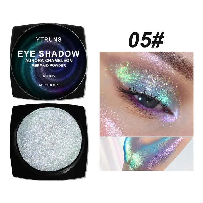 "Fard à paupières Multichrome Caméléon - Pigment pressé à changement de couleur pour maquillage méta