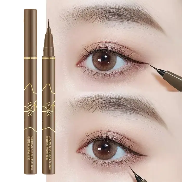 Eyeliner liquide marron durable