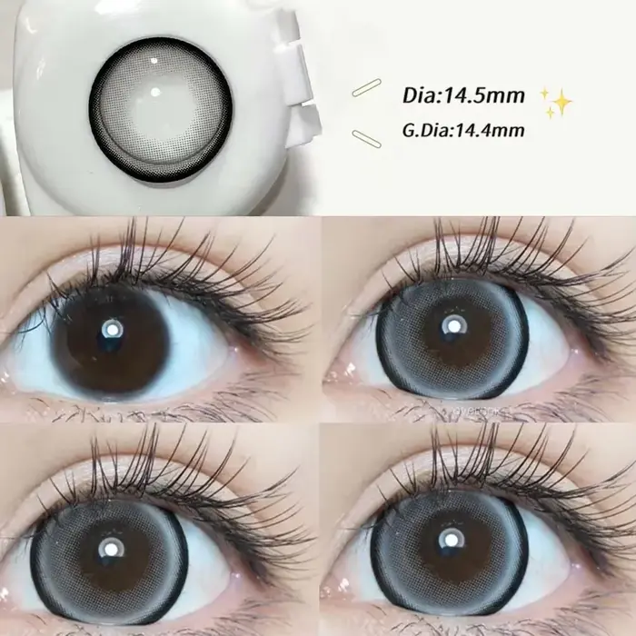 OVOLOOK-2PCS/paire grandes lentilles série perle lentilles de Contact de couleur pour les yeux bleu 