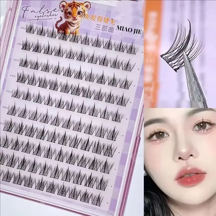 MIAOJIE Faux cils sans colle – Application facile en 3 étapes
