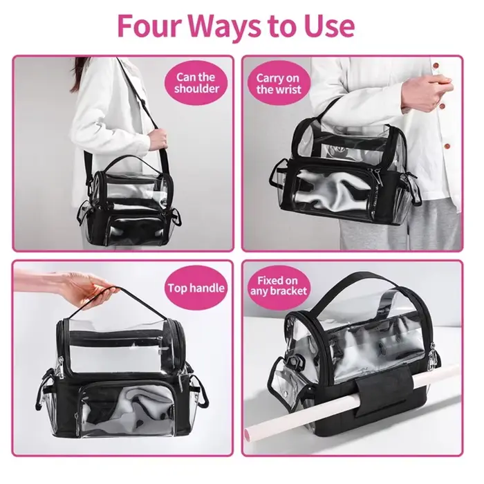 Trousse de maquillage professionnelle, organisateur de cosmétiques d'esthéticienne à la mode, boîte