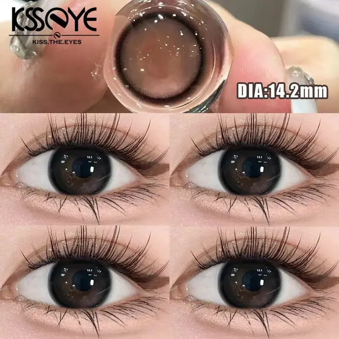 KSSEYE 2 pièces lentilles de contact yeux naturels myopie Prescription cercle