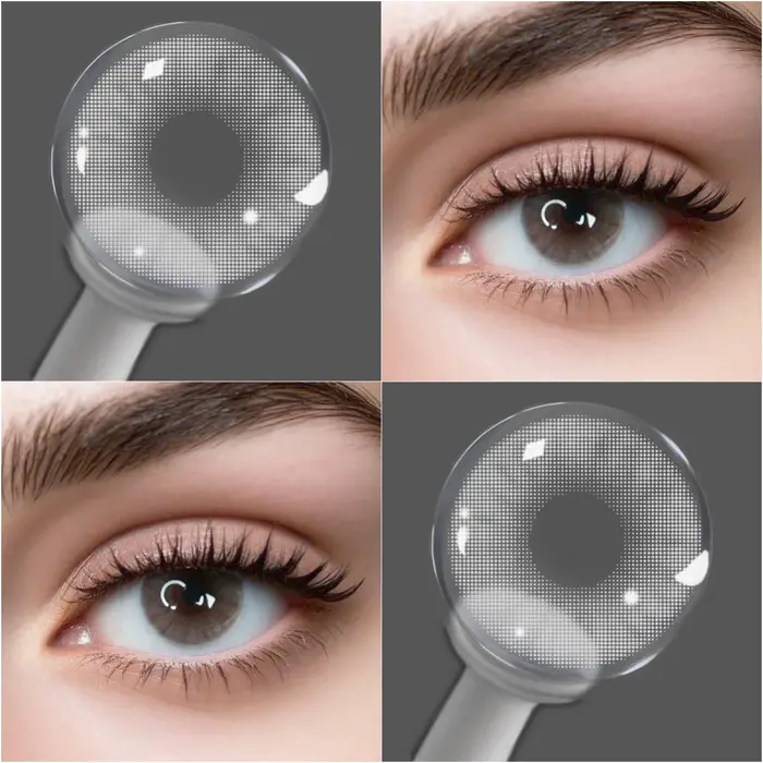 VISUASHOW Lentilles de contact couleur gris aurore