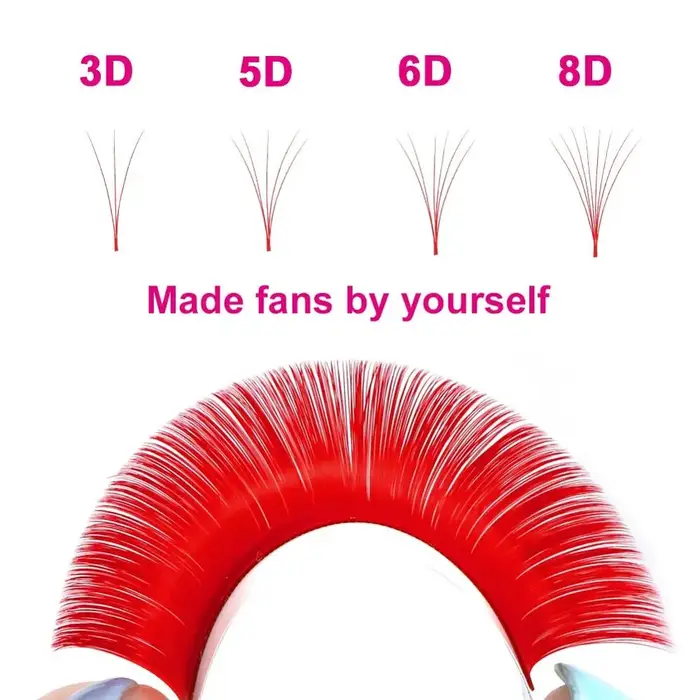 Extensions de cils Fadvan colorées à éventail facile