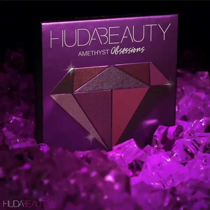 Huda Beauty 9 couleurs Palette diamant améthyste rubis rouge or ombre à paupières