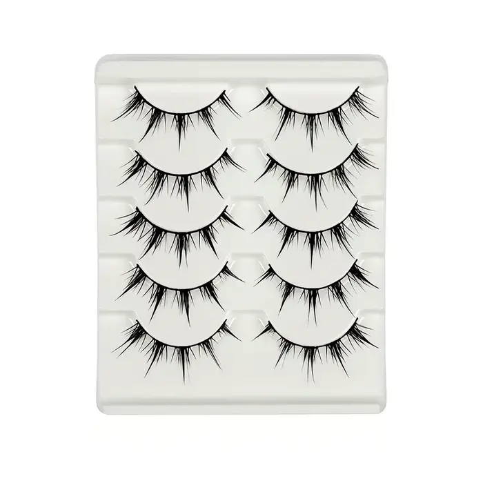 Faux cils d'inspiration d'anime, 5 paires de faux cils d'oeil de dessin animé, aspect dramatique, st