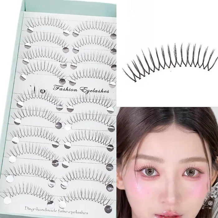 10 paires de faux cils Style Anime 11Mm recourbés en forme de C épaisseur 0.07 sans déformation