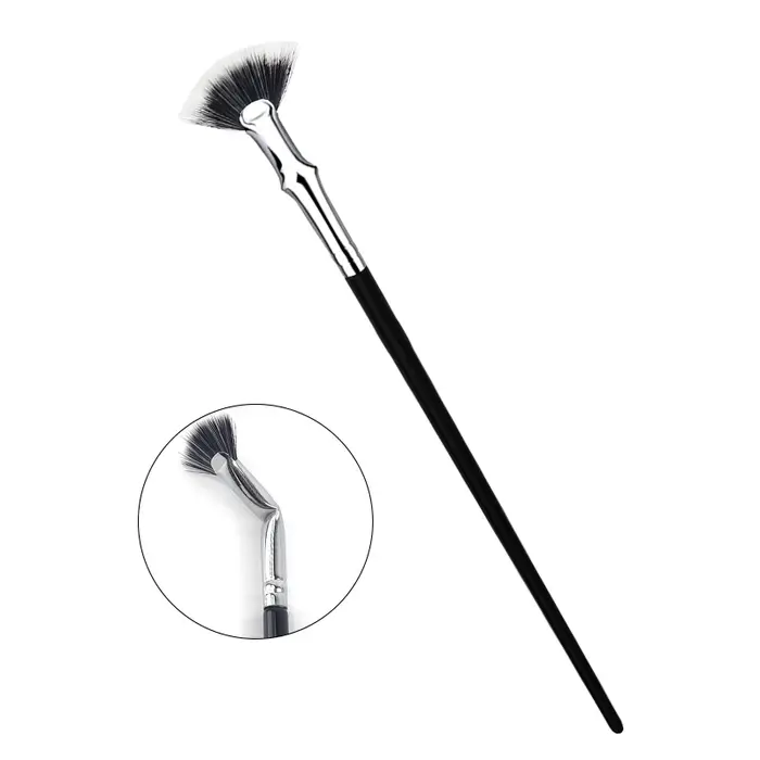Brosse de maquillage professionnelle en forme d'éventail