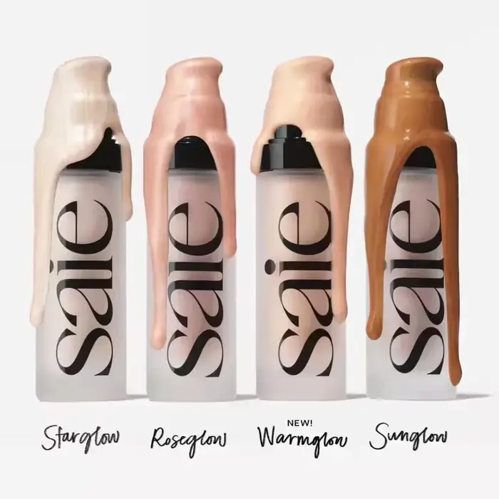Saie Glowy Gel Hydratant Illuminateur Liquide Effet Rosée pour le Visage et le Corps
