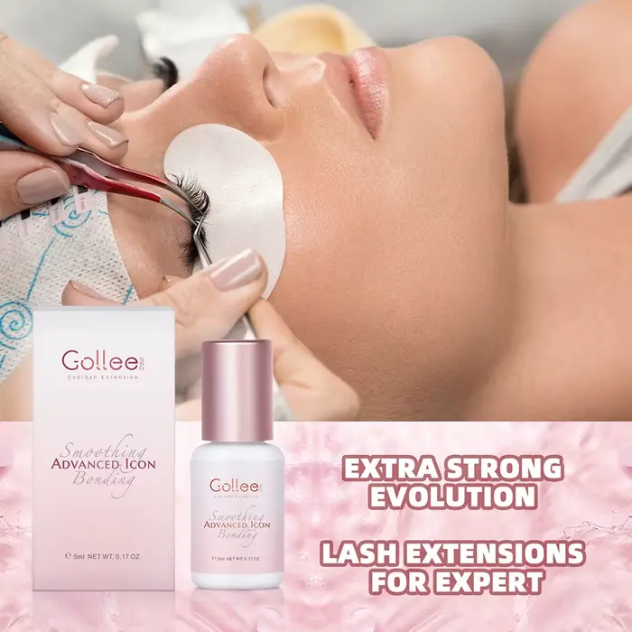 Gollee colle à cils 0.5s séchage rapide faible humidité colle d'extension de cils noir hypoallergéni