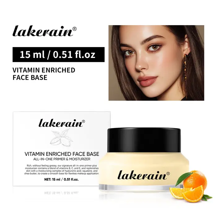 Lakerain Base pour le visage enrichi en vitamines 2 en 1, hydratant et apprêt riches mais légères po