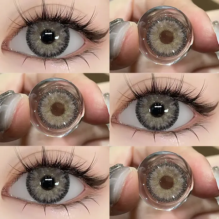 Lentilles de contact UYAAI : Lentilles de couleur pour embellir les yeux, maquillage naturel noir, l