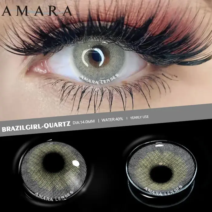AMARA lentilles de Contact de couleur marron vert lentille yeux belle élève