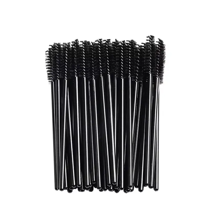 Pinceaux de maquillage jetables en cristal, 50 pièces, brosse à sourcils, poignée en diamant, applic