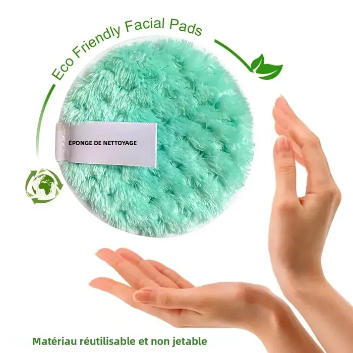 1 pièce Lingette démaquillante en microfibre lavable