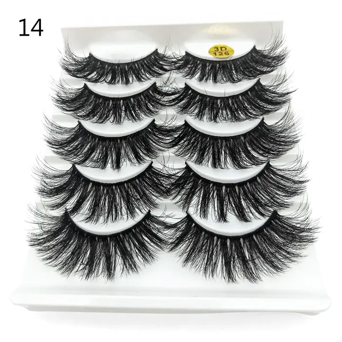 Faux cils en poils de vison naturels faits à la main