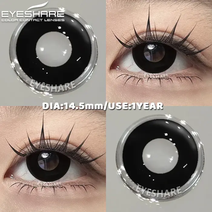 EYESHARE Cosplay lentilles de Contact blanches pour les yeux 1 paire