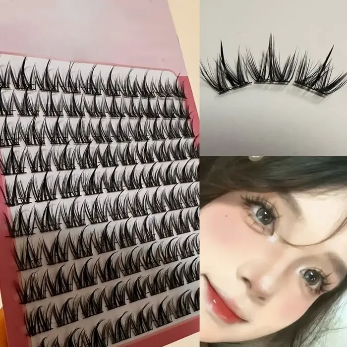 Faux-cils série chiot, grappes simples