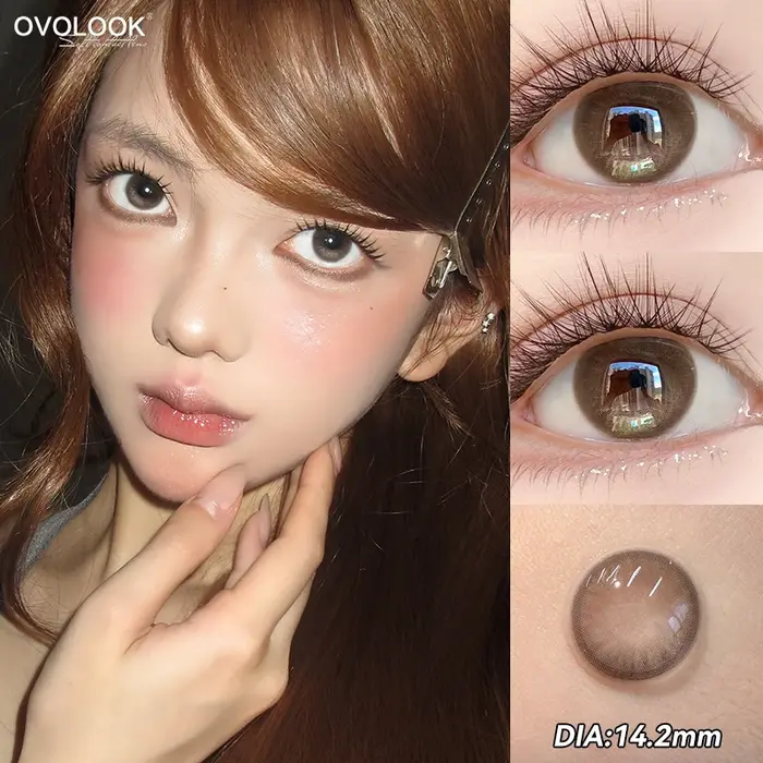 2pcs/paire lentilles de Contact colorées populaires pour les yeux couleur naturelle élèves