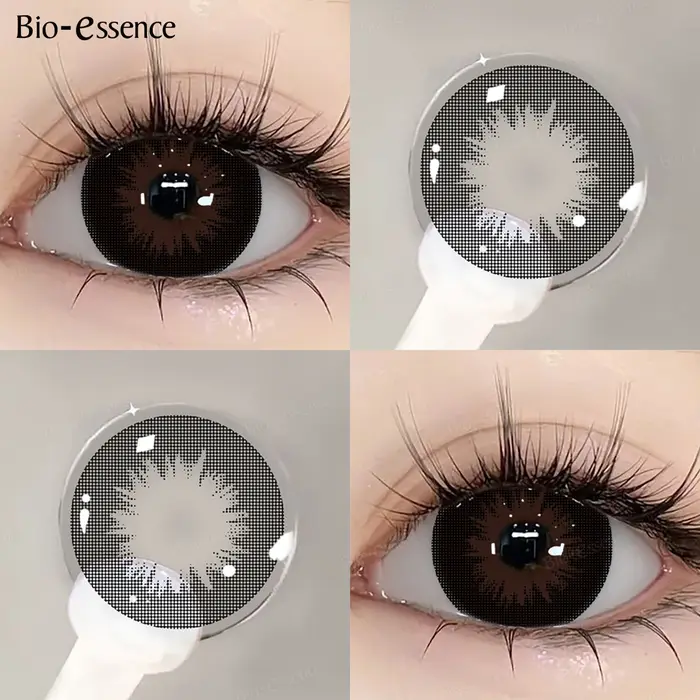 Lentilles de contact colorées Bio-essence série Doll Max G.DIA, effet grands yeux, marron naturel, noir, gris, annuelles