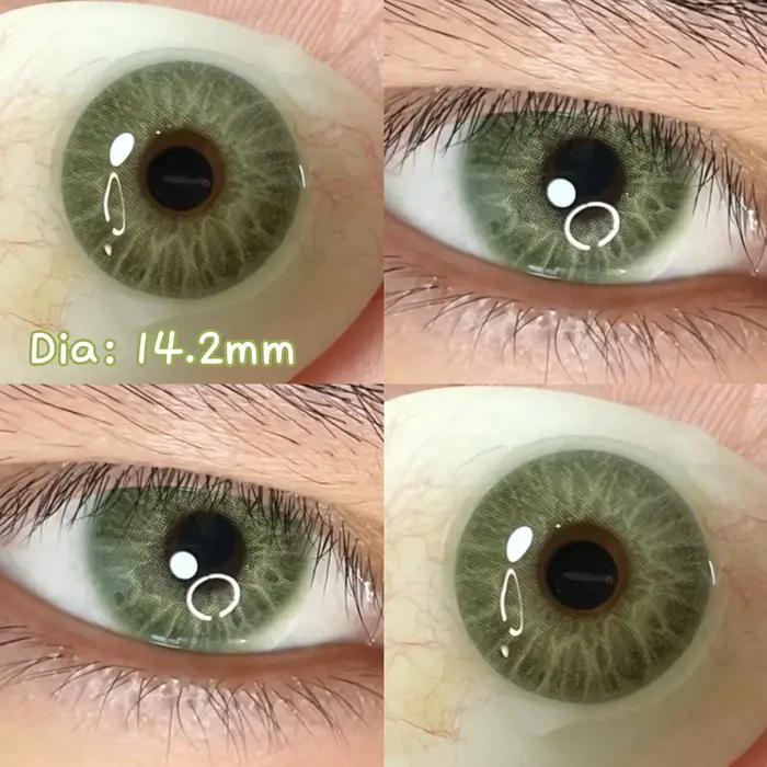 OVOLOOK 1 paire (2 pièces) grandes lentilles noires pour les yeux lentilles de Contact de couleur bleu vert pour les yeux marron beauté élèves maquillage lentilles pour les yeux