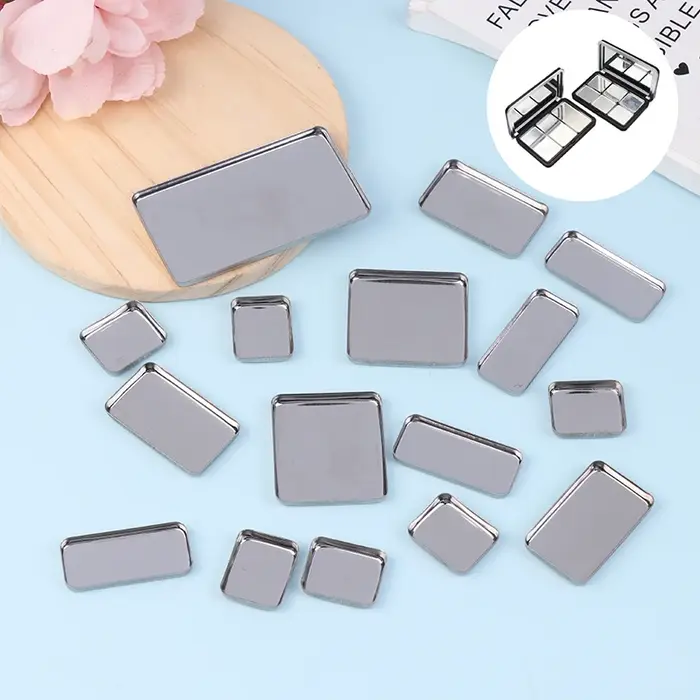 1/2/3/4/6 pièces poêles de fard à paupières vides Palettes de maquillage Palette carrée vide étuis en aluminium casseroles pour poudre