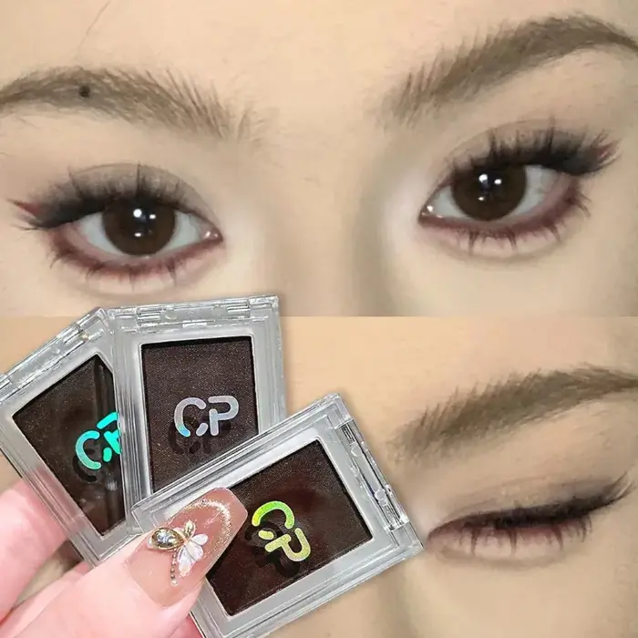 Palette de maquillage multifonctionnelle rouge brun foncé