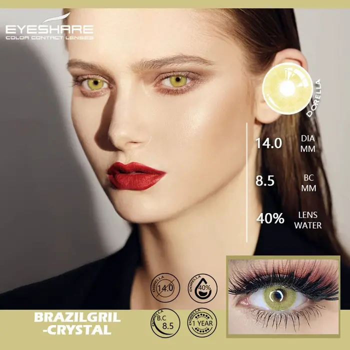 EYESHARE 2 pièces lentilles colorées pour les yeux naturel bleu brun