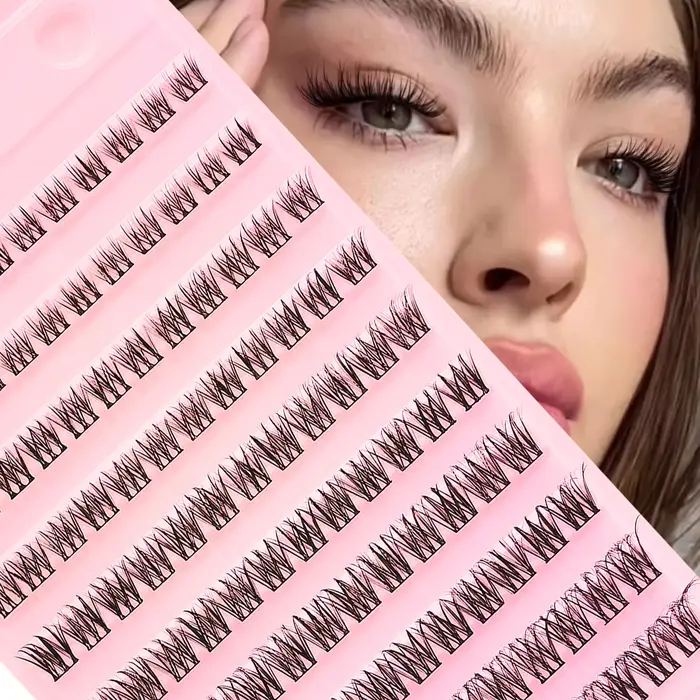 120 grappes de cils DIY minces, longueur 8-16 mm, faux cils naturellement recourbés et moelleux, cad