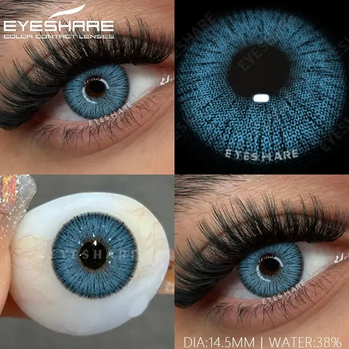 EYESHARE Lentilles de contact de couleur pour les yeux 1 paire de contacts oculaires bleus Marron