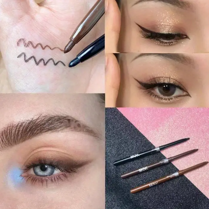Eyeliner Gel crayon noir marron Ultra-fin mat naturel lisse séchage rapide sans taches imperméable facile à porter