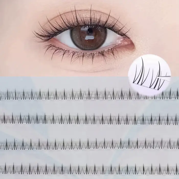 120 pièces de cils inférieurs en grappes, cils inférieurs individuels à faire soi-même, cils faux co