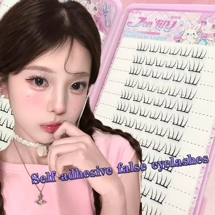 K-pop 2.0 Style faux cils auto-adhésifs aucune colle nécessaire pratique facile à porter à la mode parfait pour le maquillage des yeux de fête quotidienne