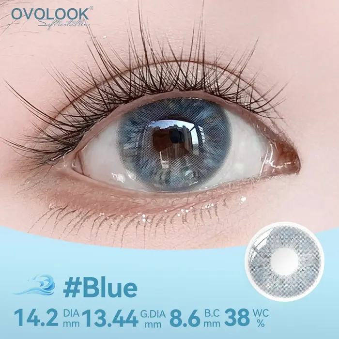 OVOLOOK - 2 pièces/paire Lentilles de contact colorées de style coréen pour les yeux