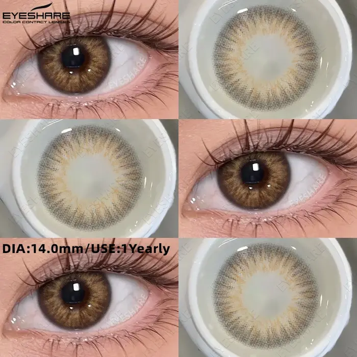 EYESHARE – lentilles de Contact de couleur pour les yeux, verres de maquillage pour les yeux bruns, 