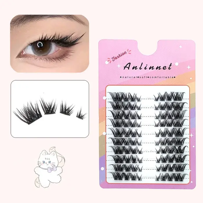 Faux cils en grappe à grande capacité