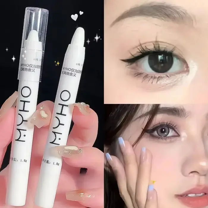 Crayon Eyeliner blanc mat perle, éclaircissant pour la tête des yeux, surligneur Flash, bâton de far