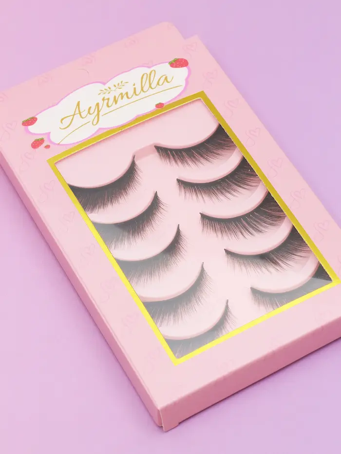 5 paires de cils style aiguisé naturel beau usage effet confortable faux