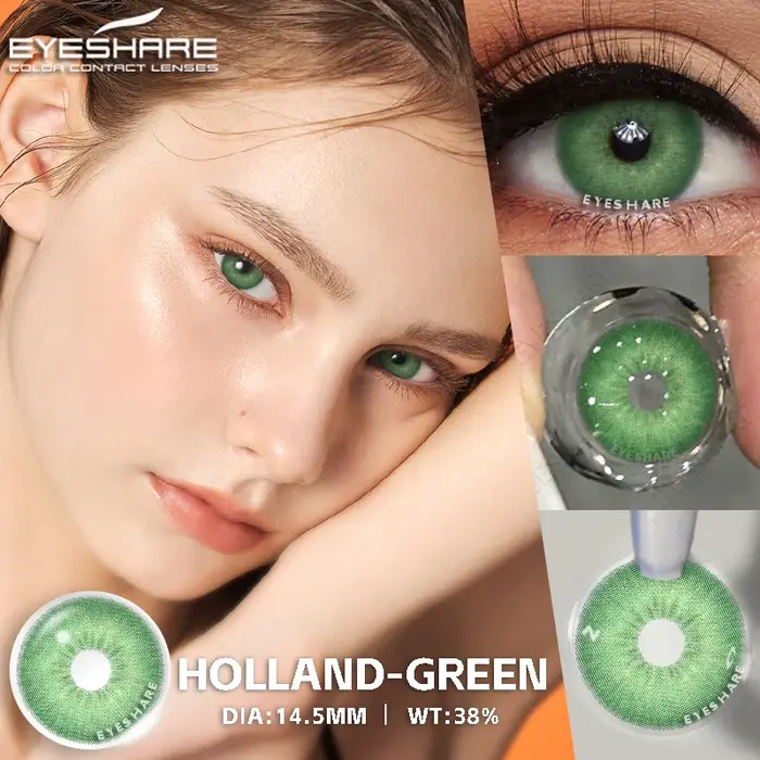 EYESHARE 1 Paire de Lentilles de Contact Colorées pour les Yeux