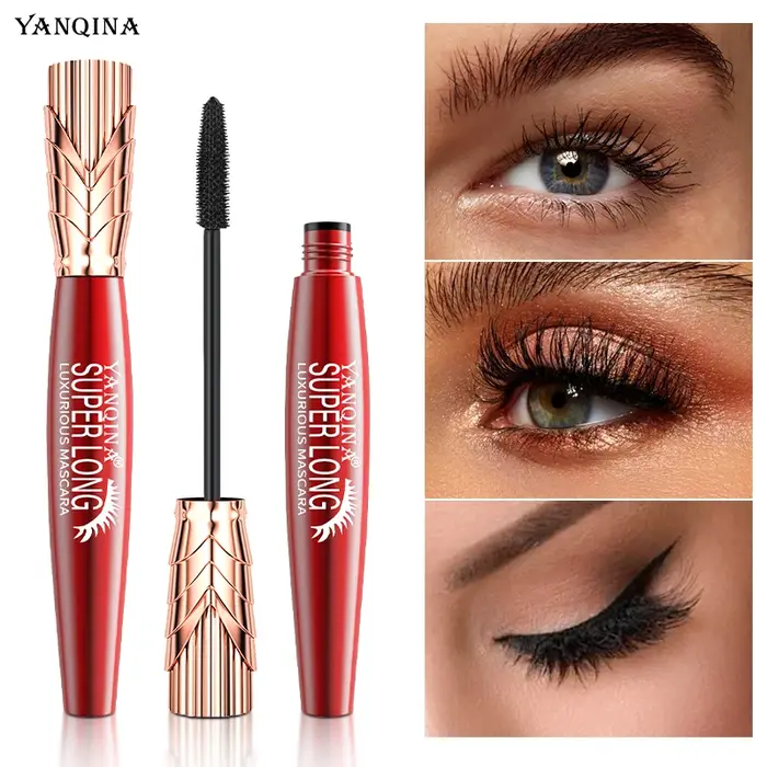 YANQINA Mascara Allongeant les Cils Longue Tenue Imperméable Effet Soie Noir Extension de Cils Maqui