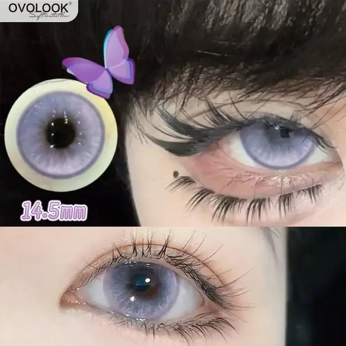 OVOLOOK - 2 paires de lentilles de contact colorées pour les yeux