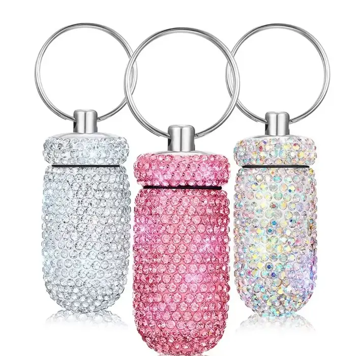 Conteneur de pilules Bling Rhineston
