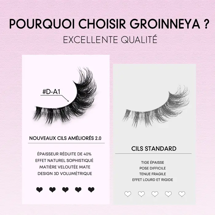 VELTRINAY Faux Cils Naturel 7 Paires