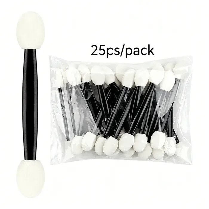 Applicateurs d’ombres à paupières jetables à double embout 25/100 pcs – mini éponges en latex – outils de maquillage