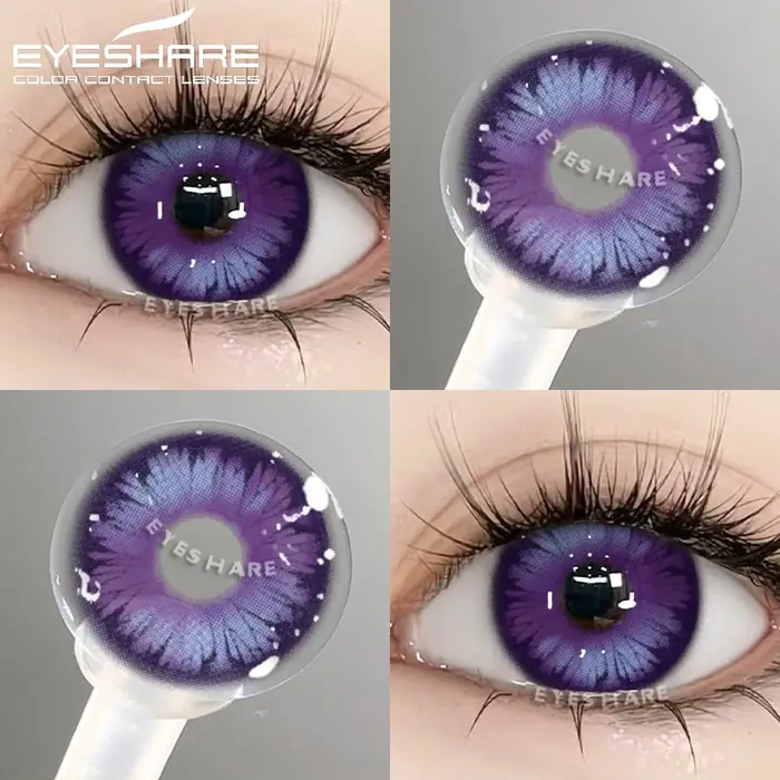 EYESHARE 1 paire de lentilles violettes pour les yeux