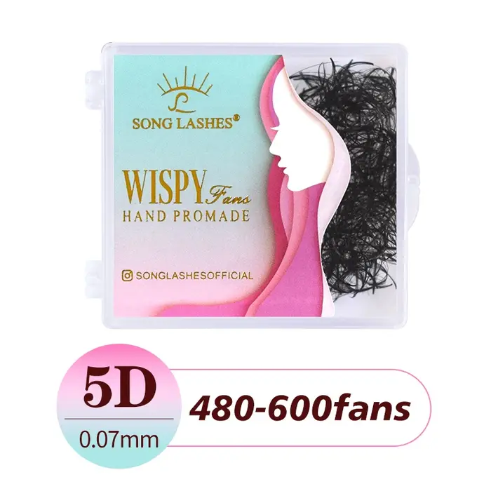 5D/9D 05/07 épaisseur 9-18mm Volume préfabriqué vaporeux ventilateurs cils faits à la main faux