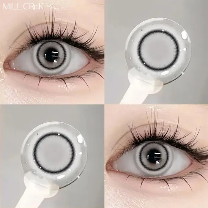 MILL CREEK 1 Paire de Lentilles de Contact Colorées Blanches pour Halloween