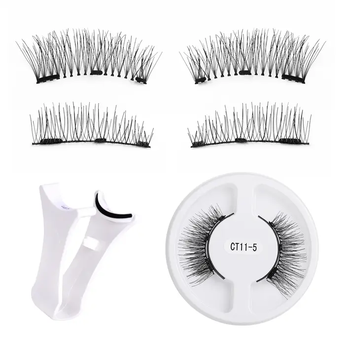 1 paire de kit de cils magnétiques réutilisables – Application facile