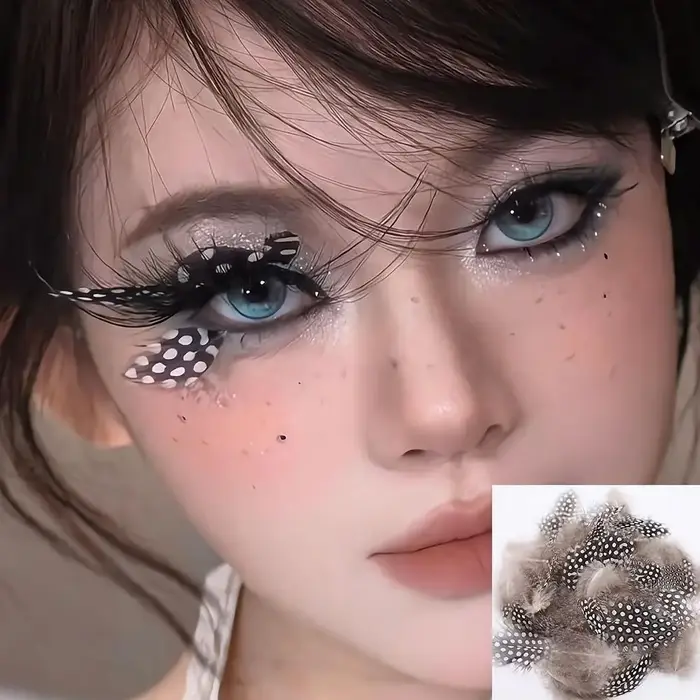 Faux cils artistiques en forme d'ailes de papillon